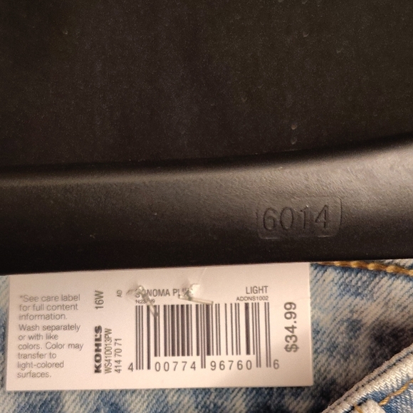 Sonoma Light Wash Denim Skirt with Button Detail - Picture 2 of 6